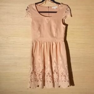 Pink thigh length dress